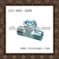 pipe fittings barred tee metric 74 degree cone metric male adjustable stud end L-SERIES branch tee